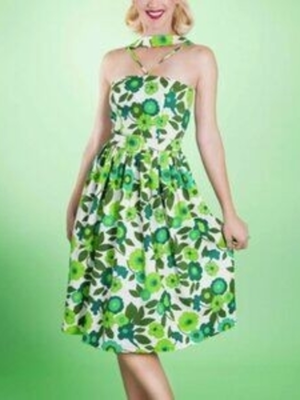 Tatyana Shirlee Tegge Retro Pinup Swing Dress W Matching Belt